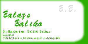 balazs baliko business card