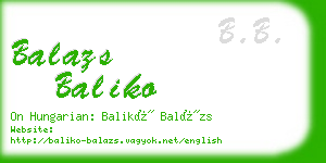 balazs baliko business card